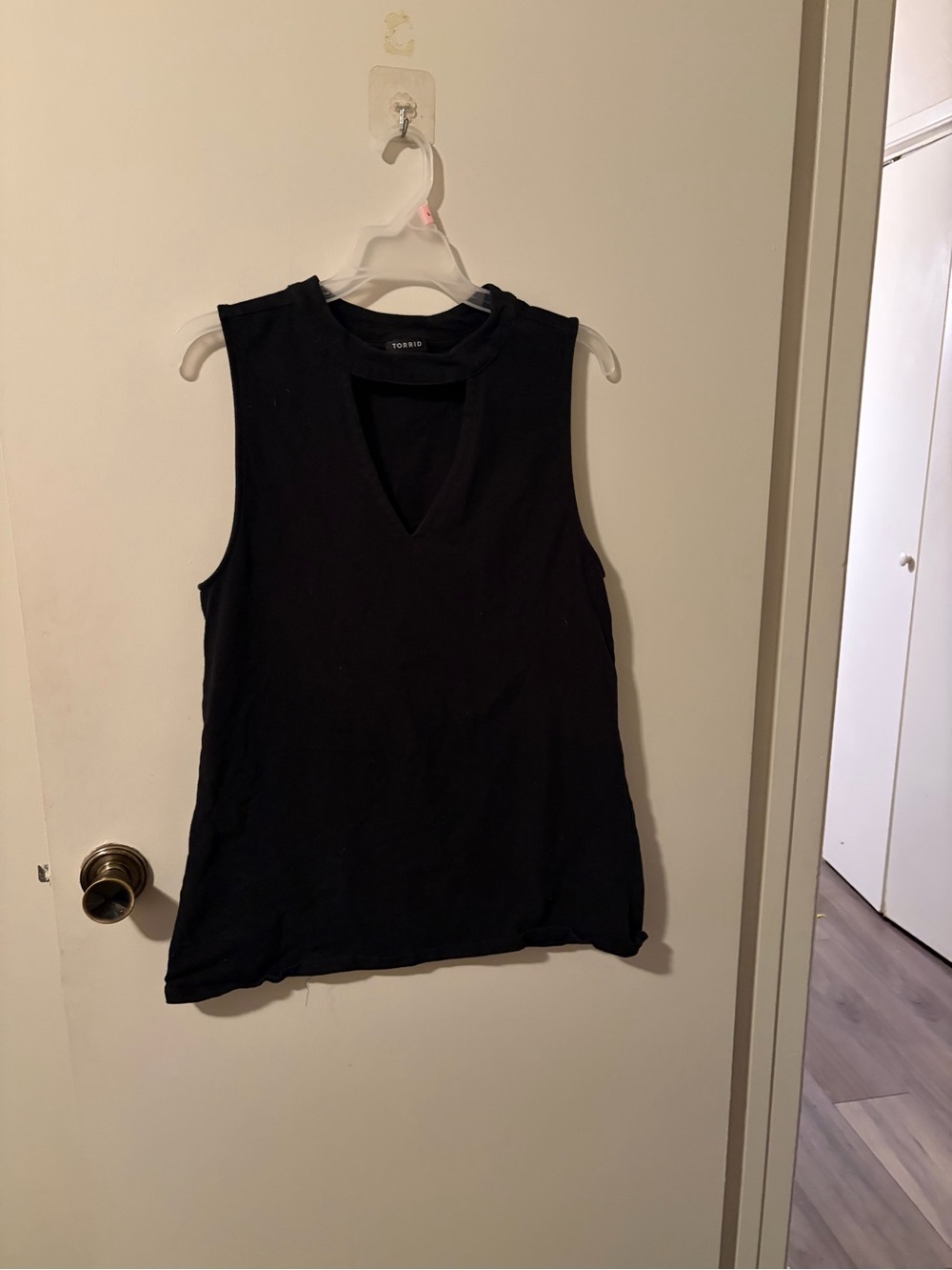 torrid Black V-Cut Sleeveless Tank